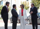 La Reina Sofía fue recibida por las autoridades en la Facultad de Económicas de Burgos